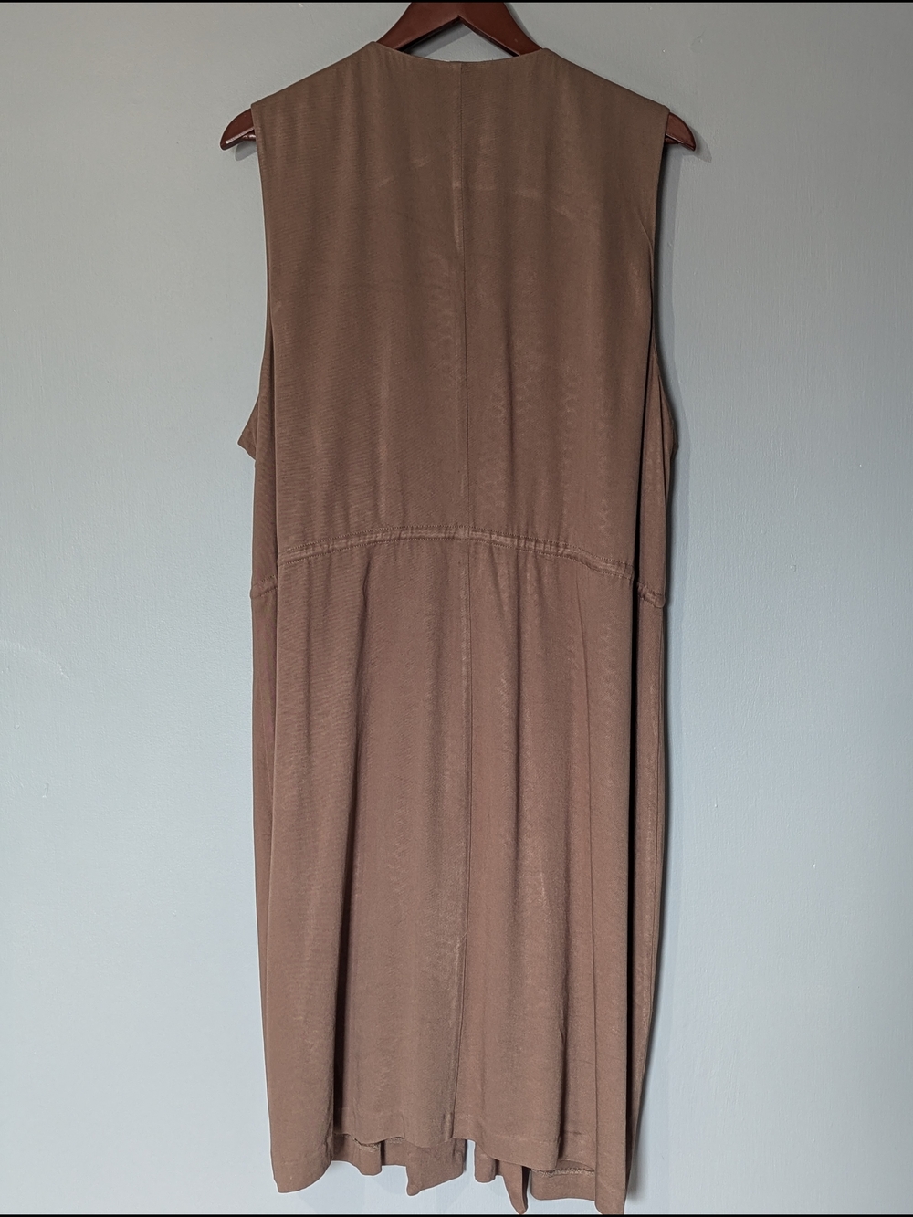 Ricki's Women's Sleeveless Drawstring Duster Vest Minimalist Utilitarian - Picture 5 of 6